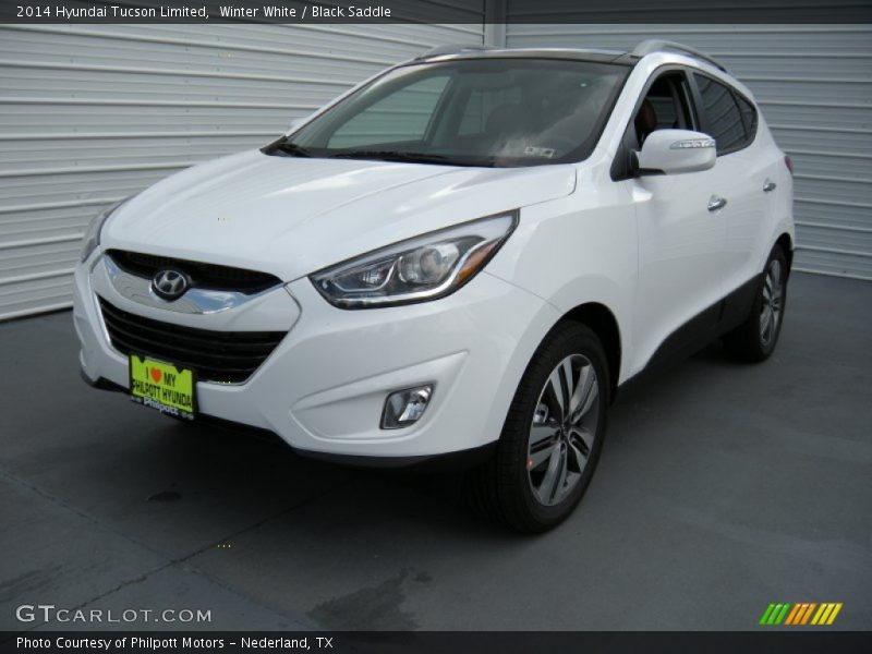 Winter White / Black Saddle 2014 Hyundai Tucson Limited
