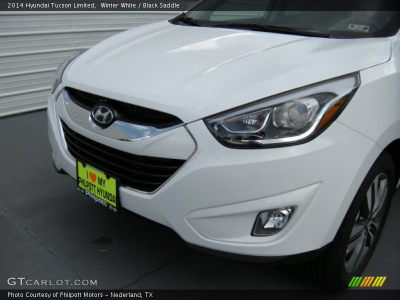 Winter White / Black Saddle 2014 Hyundai Tucson Limited