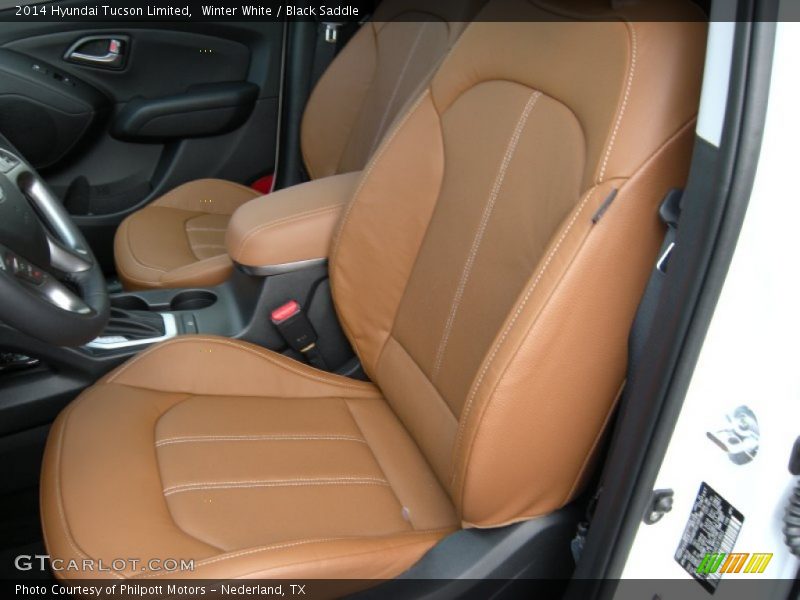 Winter White / Black Saddle 2014 Hyundai Tucson Limited