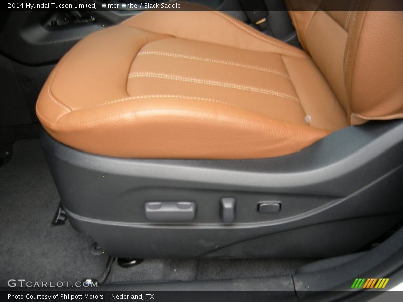 Winter White / Black Saddle 2014 Hyundai Tucson Limited