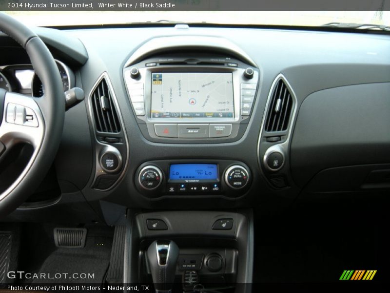 Winter White / Black Saddle 2014 Hyundai Tucson Limited