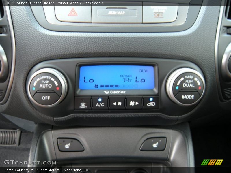 Winter White / Black Saddle 2014 Hyundai Tucson Limited