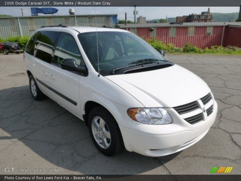 Stone White / Medium Slate Gray 2006 Dodge Caravan SXT