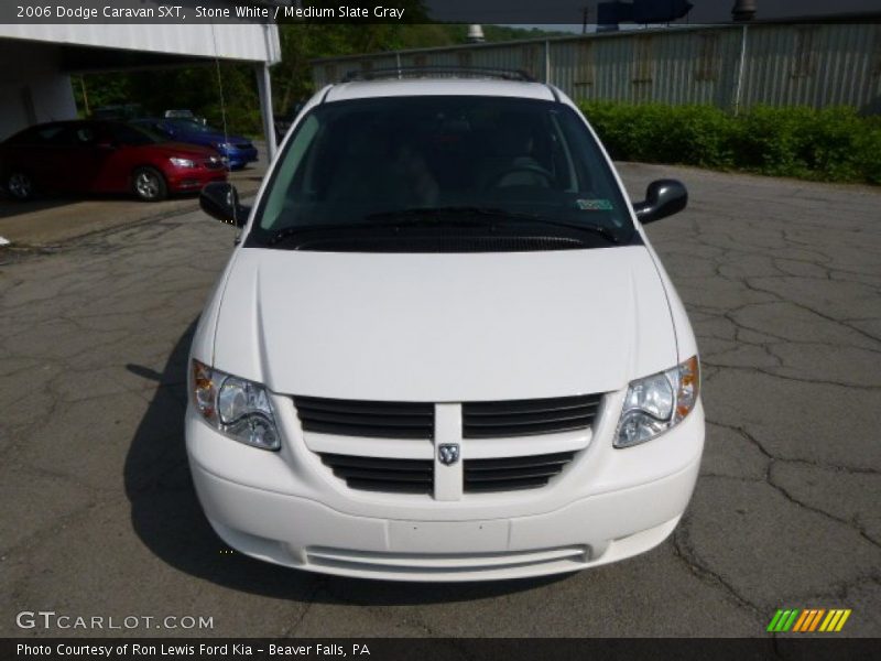 Stone White / Medium Slate Gray 2006 Dodge Caravan SXT