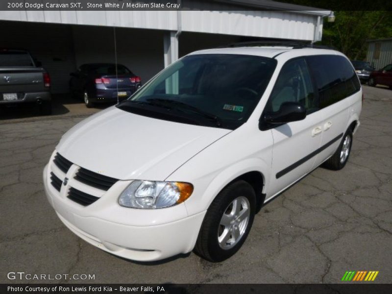 Stone White / Medium Slate Gray 2006 Dodge Caravan SXT