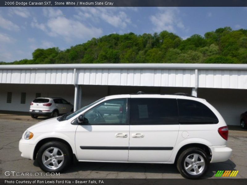 Stone White / Medium Slate Gray 2006 Dodge Caravan SXT