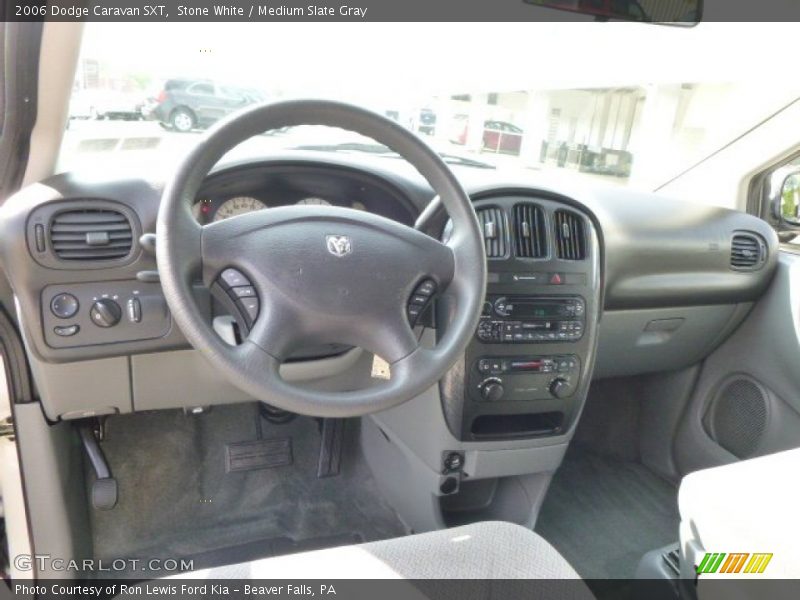 Stone White / Medium Slate Gray 2006 Dodge Caravan SXT