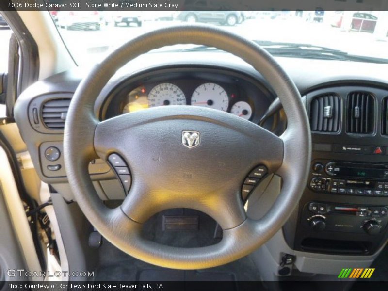 Stone White / Medium Slate Gray 2006 Dodge Caravan SXT