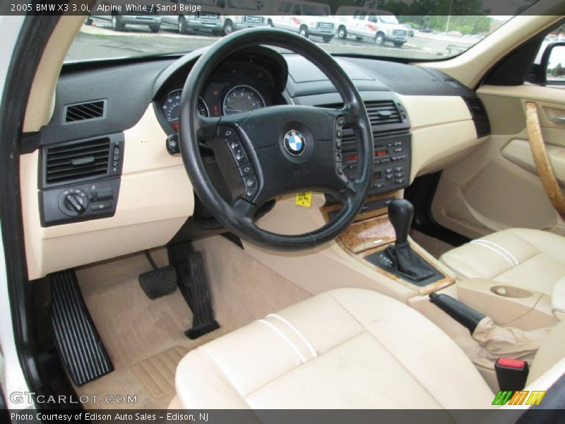 Alpine White / Sand Beige 2005 BMW X3 3.0i