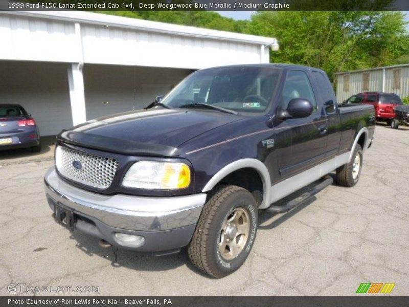 Deep Wedgewood Blue Metallic / Medium Graphite 1999 Ford F150 Lariat Extended Cab 4x4