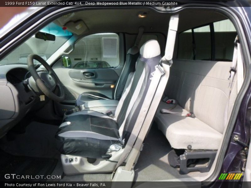 Deep Wedgewood Blue Metallic / Medium Graphite 1999 Ford F150 Lariat Extended Cab 4x4