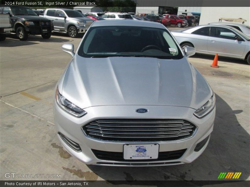 Ingot Silver / Charcoal Black 2014 Ford Fusion SE
