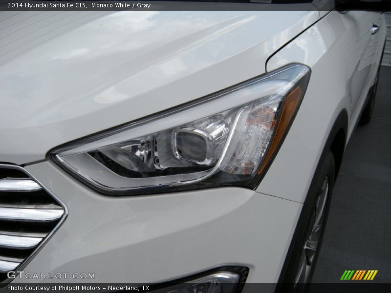 Monaco White / Gray 2014 Hyundai Santa Fe GLS
