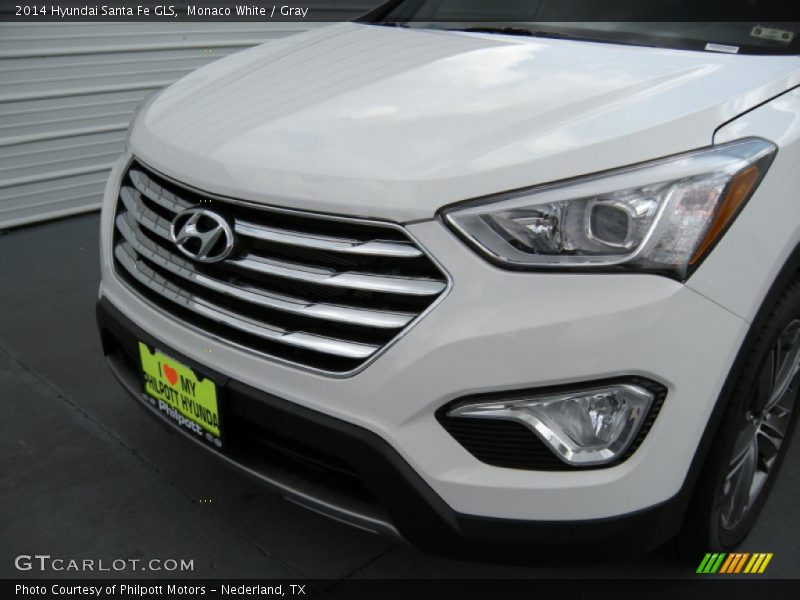 Monaco White / Gray 2014 Hyundai Santa Fe GLS