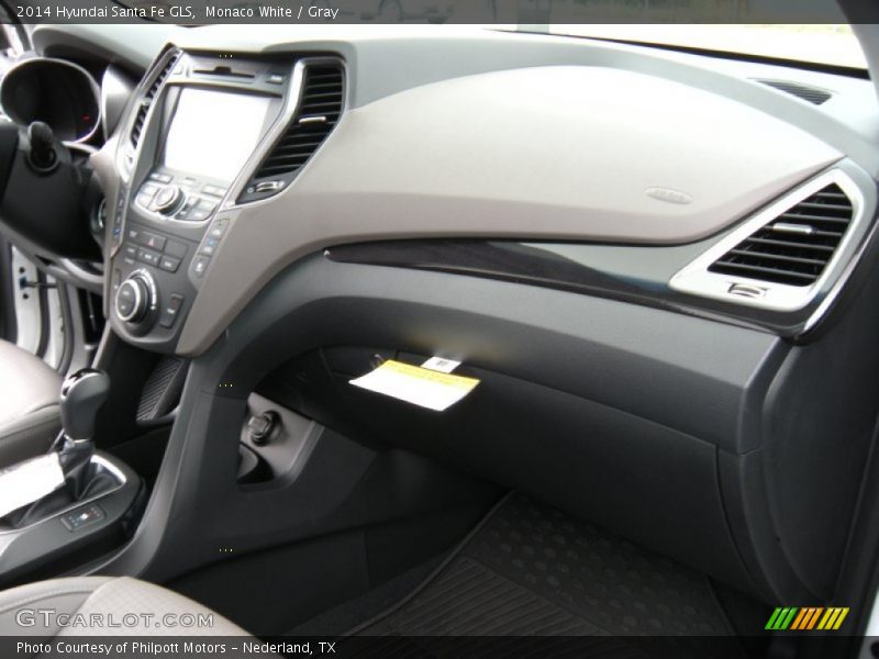 Monaco White / Gray 2014 Hyundai Santa Fe GLS