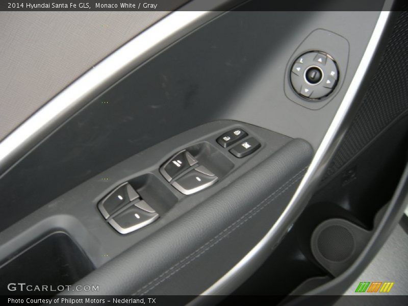 Monaco White / Gray 2014 Hyundai Santa Fe GLS