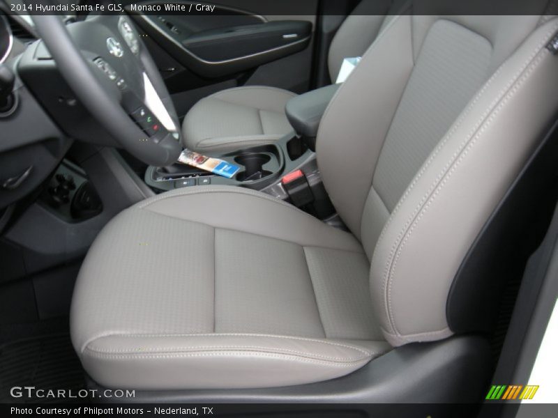 Monaco White / Gray 2014 Hyundai Santa Fe GLS