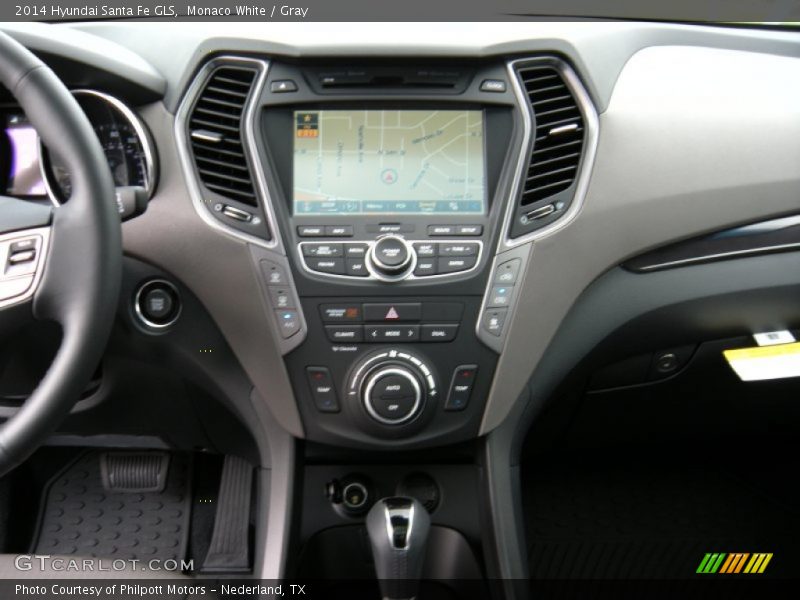Monaco White / Gray 2014 Hyundai Santa Fe GLS