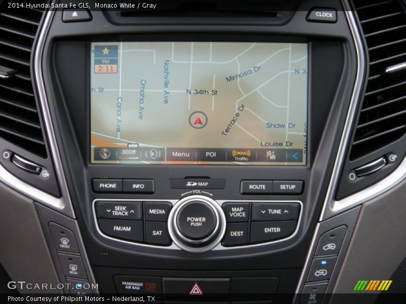 Monaco White / Gray 2014 Hyundai Santa Fe GLS