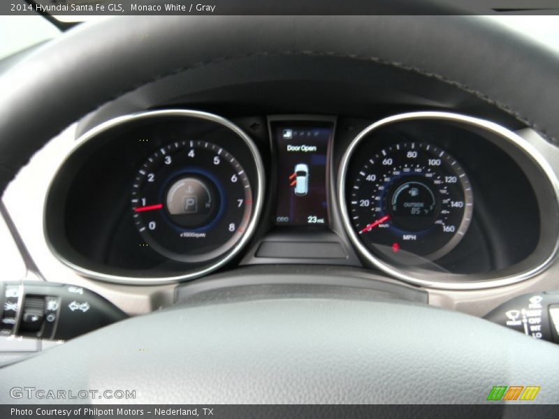 Monaco White / Gray 2014 Hyundai Santa Fe GLS