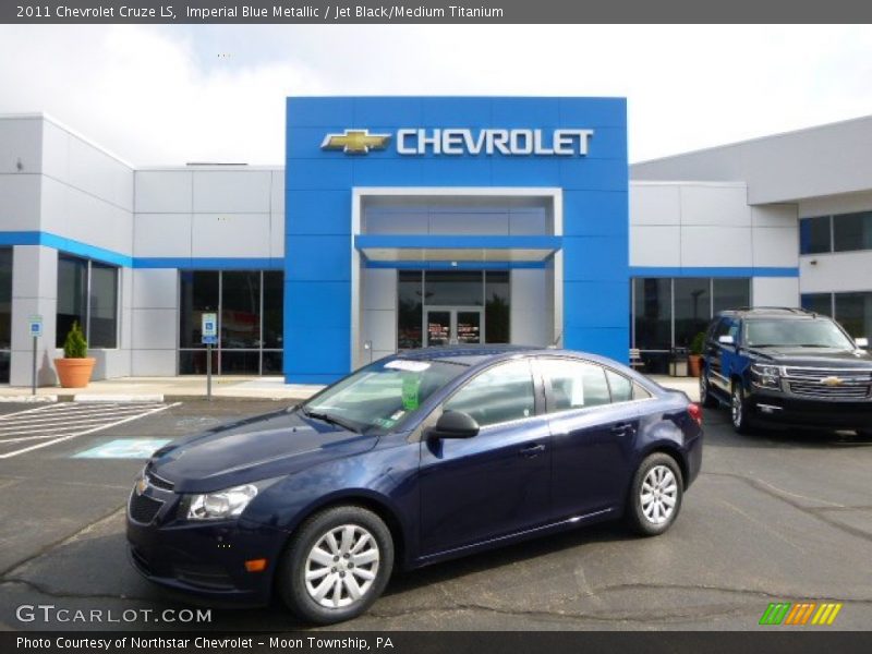 Imperial Blue Metallic / Jet Black/Medium Titanium 2011 Chevrolet Cruze LS