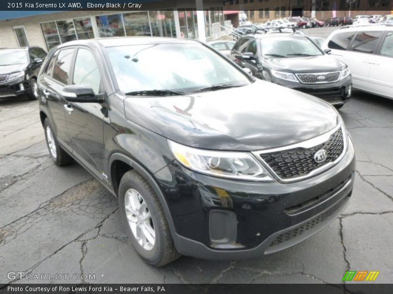 Ebony Black / Gray 2015 Kia Sorento LX AWD
