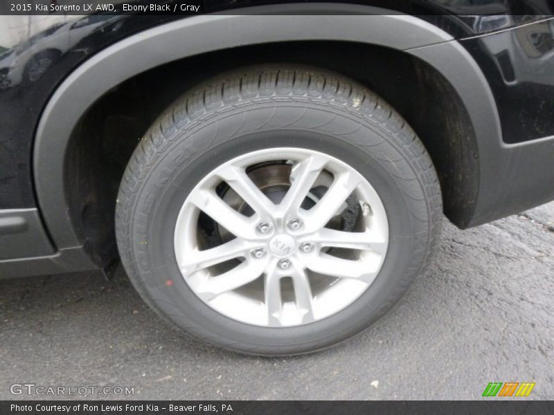 Ebony Black / Gray 2015 Kia Sorento LX AWD