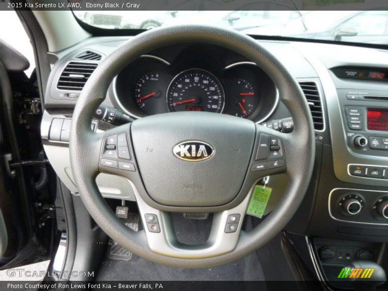 Ebony Black / Gray 2015 Kia Sorento LX AWD