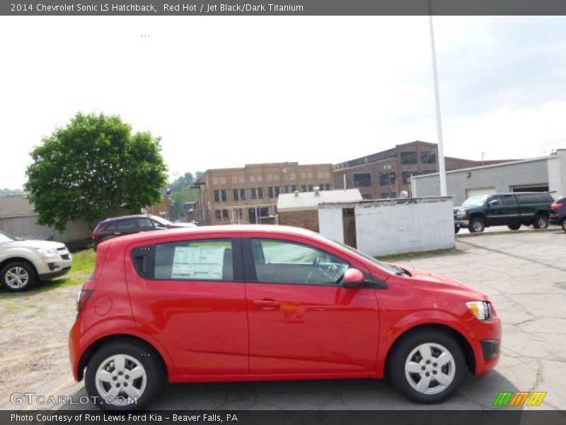 Red Hot / Jet Black/Dark Titanium 2014 Chevrolet Sonic LS Hatchback