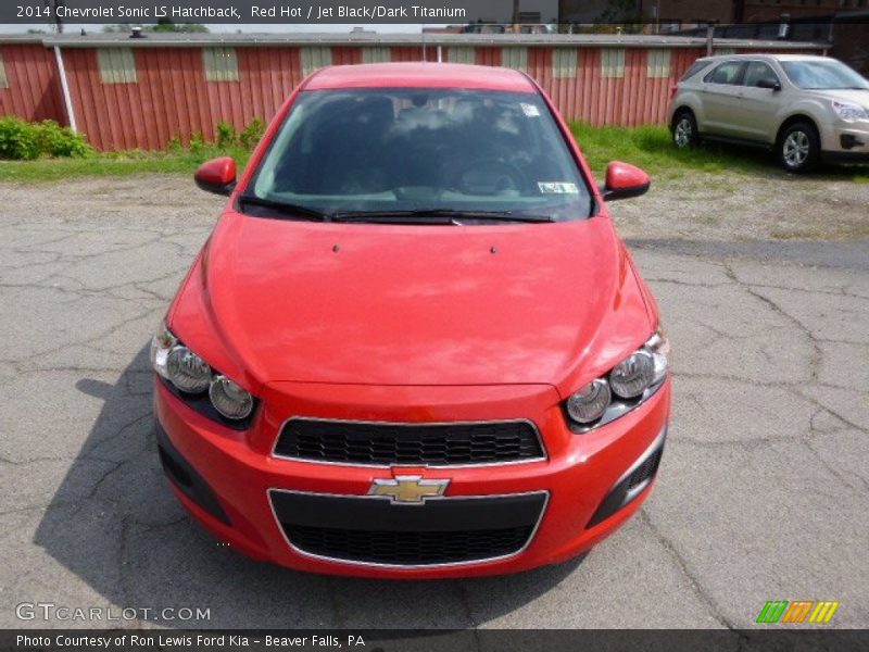 Red Hot / Jet Black/Dark Titanium 2014 Chevrolet Sonic LS Hatchback