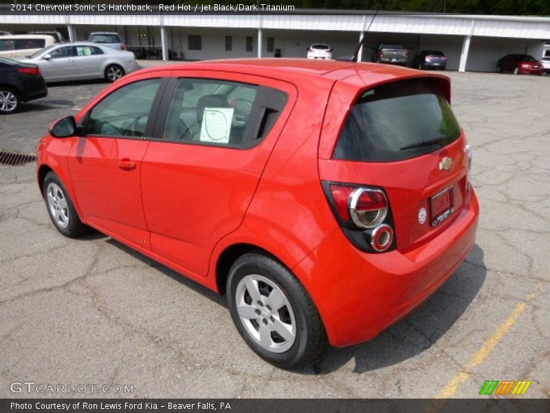 Red Hot / Jet Black/Dark Titanium 2014 Chevrolet Sonic LS Hatchback
