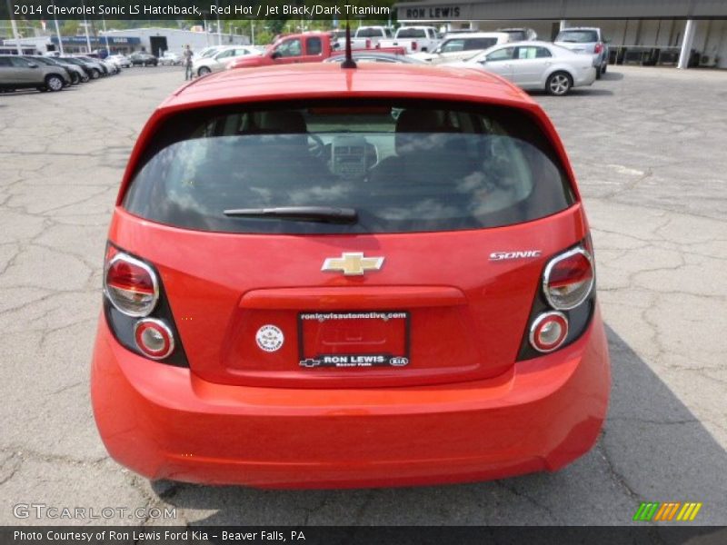 Red Hot / Jet Black/Dark Titanium 2014 Chevrolet Sonic LS Hatchback