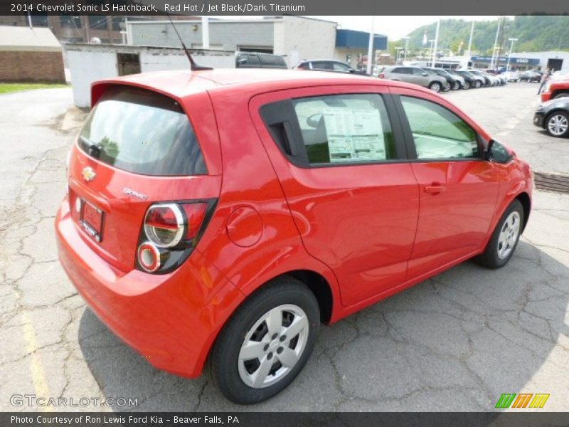 Red Hot / Jet Black/Dark Titanium 2014 Chevrolet Sonic LS Hatchback