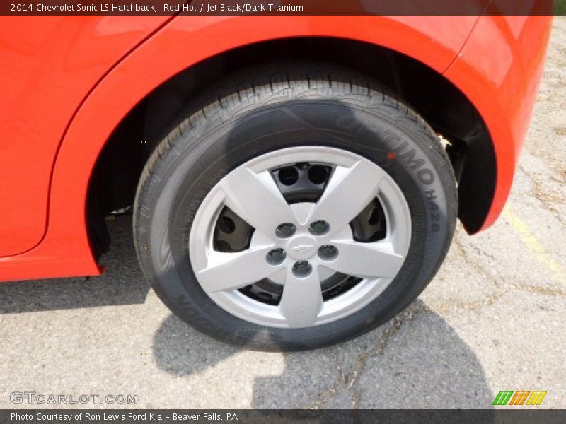 Red Hot / Jet Black/Dark Titanium 2014 Chevrolet Sonic LS Hatchback