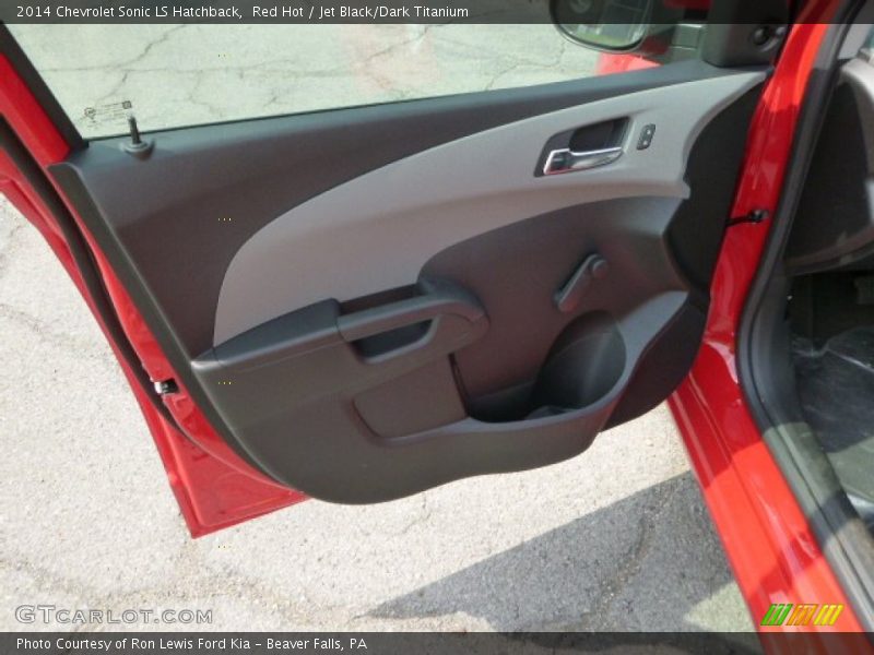 Red Hot / Jet Black/Dark Titanium 2014 Chevrolet Sonic LS Hatchback