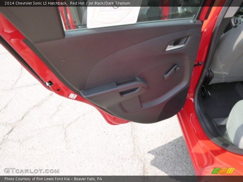 Red Hot / Jet Black/Dark Titanium 2014 Chevrolet Sonic LS Hatchback
