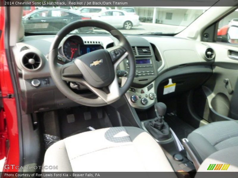 Red Hot / Jet Black/Dark Titanium 2014 Chevrolet Sonic LS Hatchback