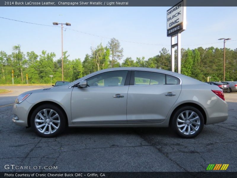 Champagne Silver Metallic / Light Neutral 2014 Buick LaCrosse Leather