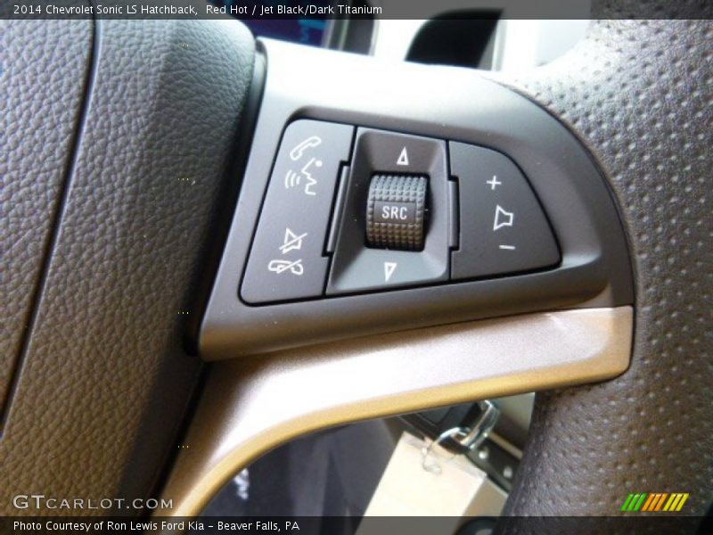 Red Hot / Jet Black/Dark Titanium 2014 Chevrolet Sonic LS Hatchback