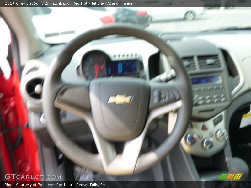 Red Hot / Jet Black/Dark Titanium 2014 Chevrolet Sonic LS Hatchback