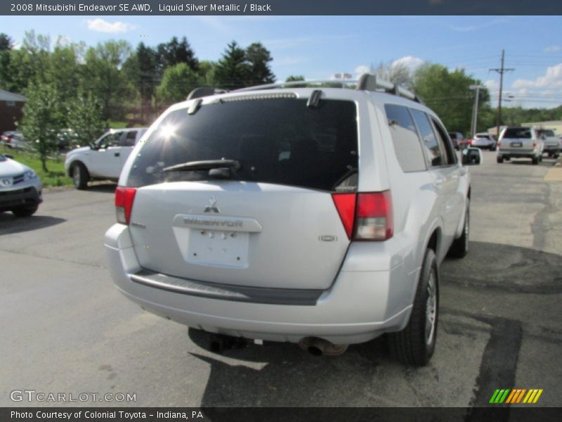 Liquid Silver Metallic / Black 2008 Mitsubishi Endeavor SE AWD