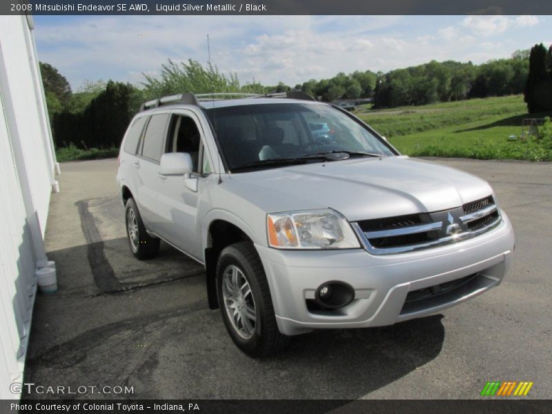 Liquid Silver Metallic / Black 2008 Mitsubishi Endeavor SE AWD