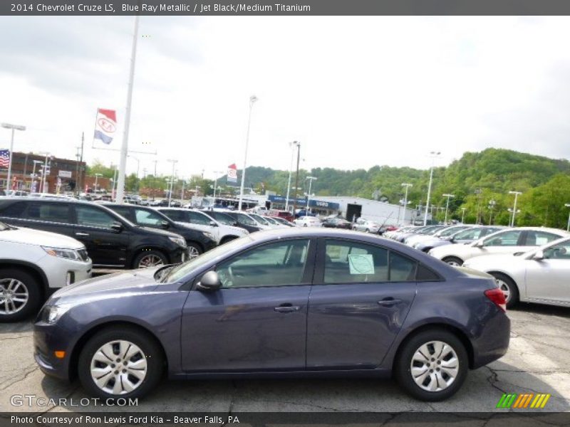Blue Ray Metallic / Jet Black/Medium Titanium 2014 Chevrolet Cruze LS
