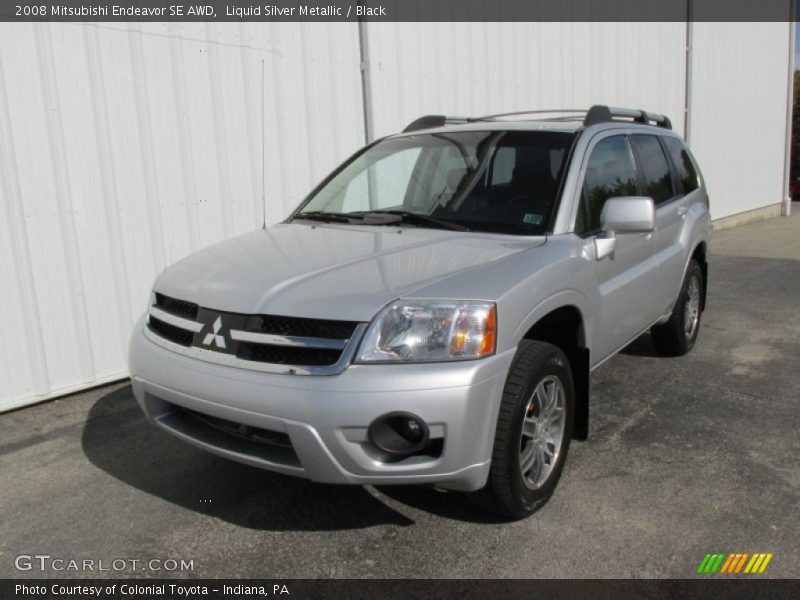 Liquid Silver Metallic / Black 2008 Mitsubishi Endeavor SE AWD