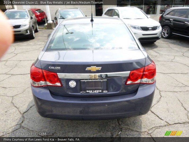 Blue Ray Metallic / Jet Black/Medium Titanium 2014 Chevrolet Cruze LS