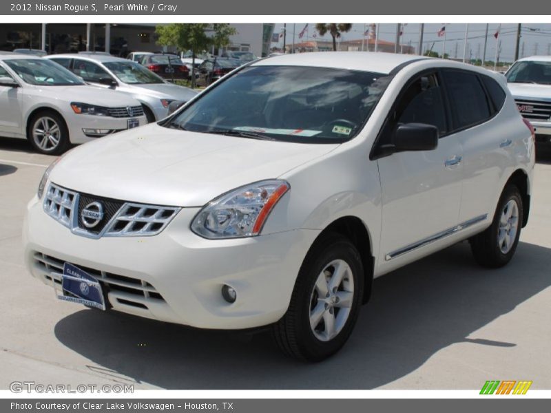 Pearl White / Gray 2012 Nissan Rogue S
