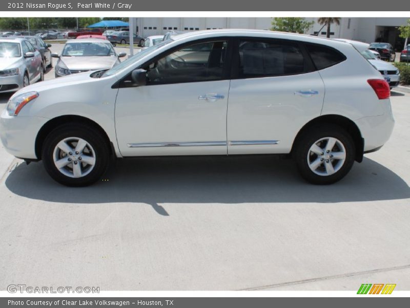 Pearl White / Gray 2012 Nissan Rogue S