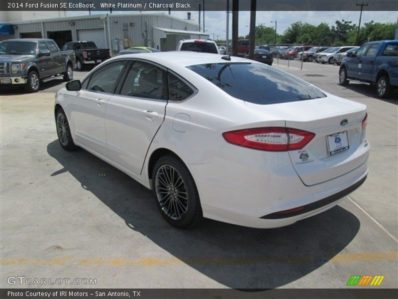 White Platinum / Charcoal Black 2014 Ford Fusion SE EcoBoost
