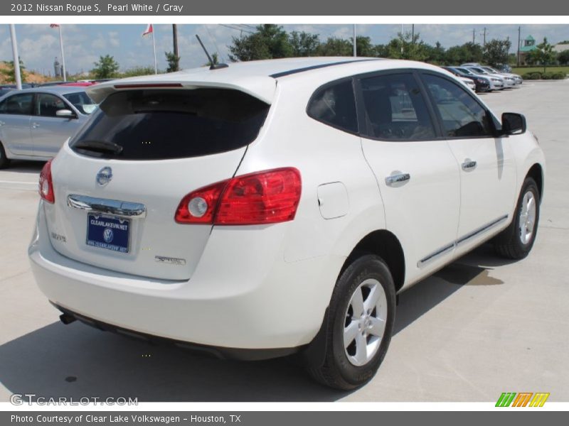 Pearl White / Gray 2012 Nissan Rogue S