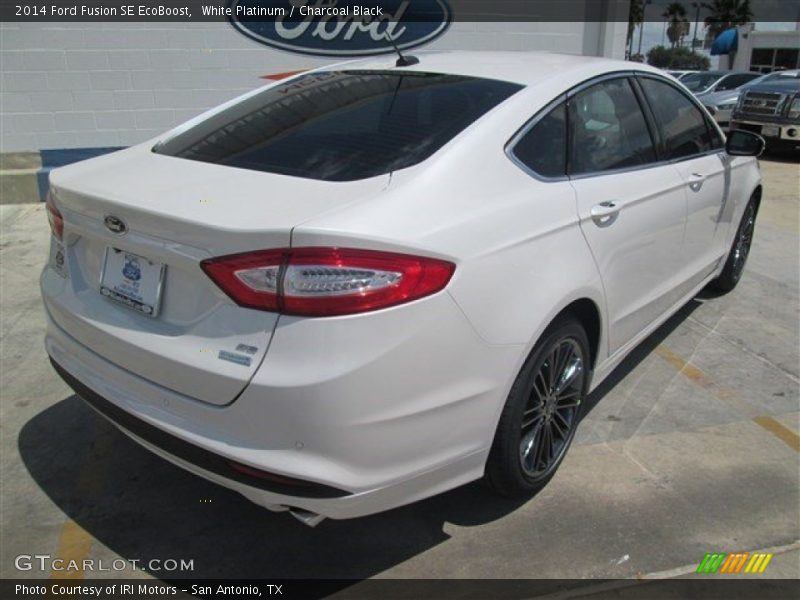 White Platinum / Charcoal Black 2014 Ford Fusion SE EcoBoost